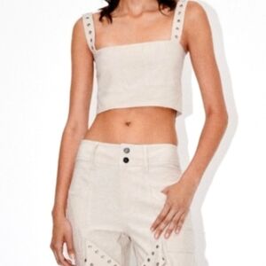 Zara Women's Cream Crop Top